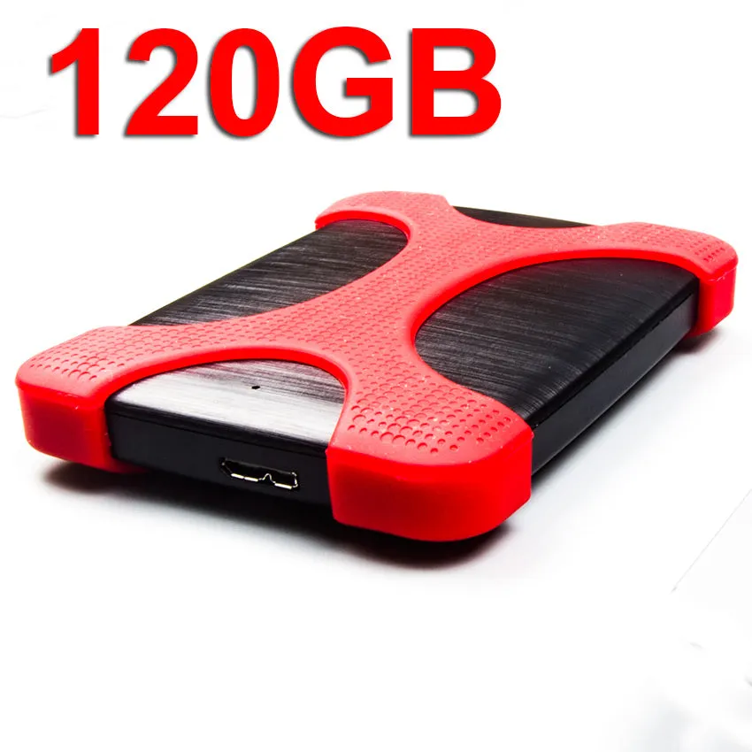 USB 3.0 HDD 120GB Portable External Storage Drive (Anti-Shock Protection Bag & Case Included )