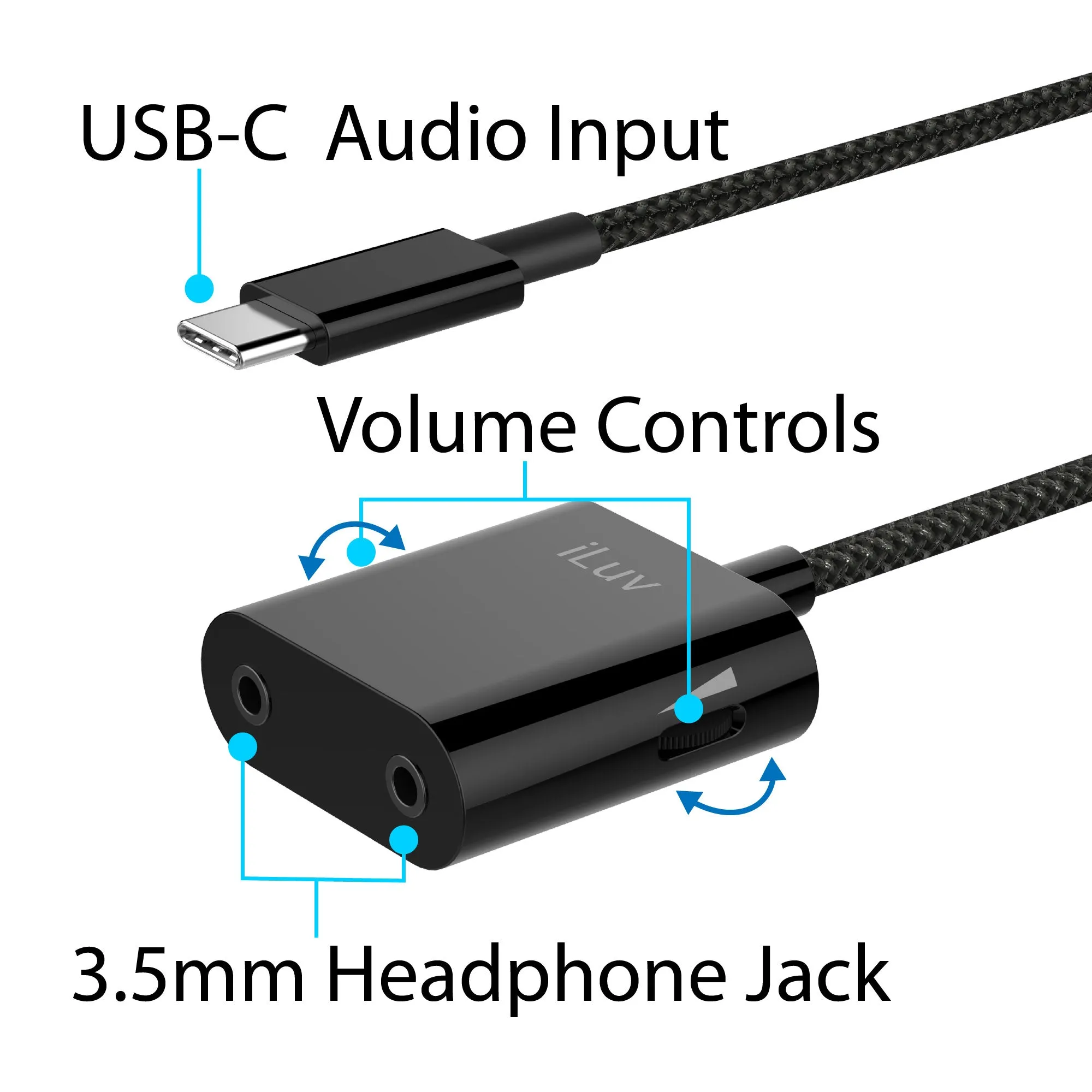 USB-C 2-Way Audio Splitter