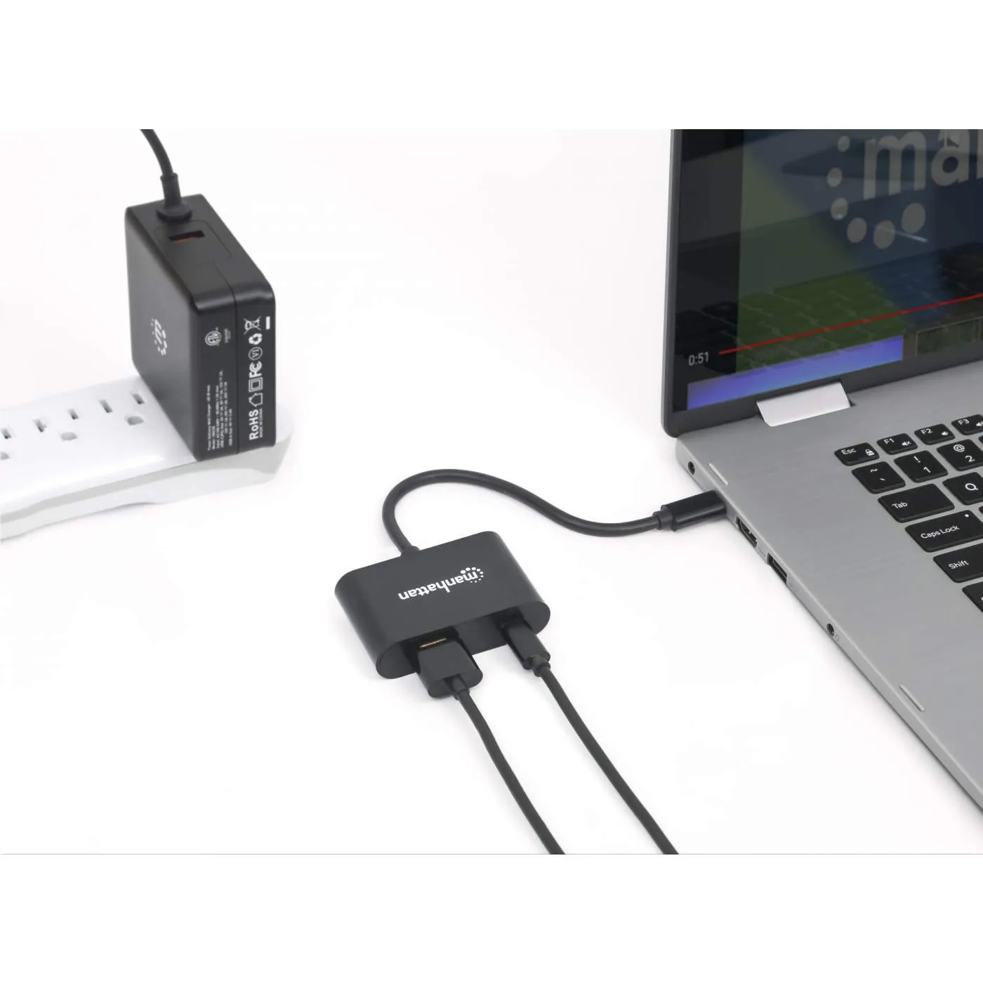 USB-C to HDMI Converter with Power Delivery Port