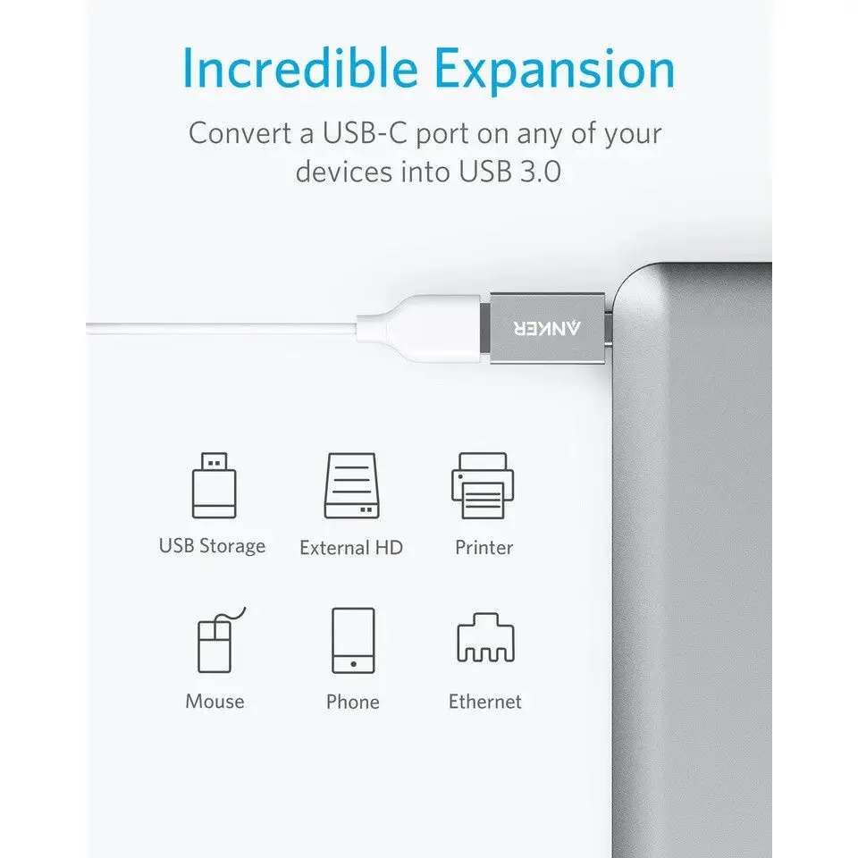 USB C to USB 3.0 Adapter (Female) Data Transfer Speed of Up to 5Gbps