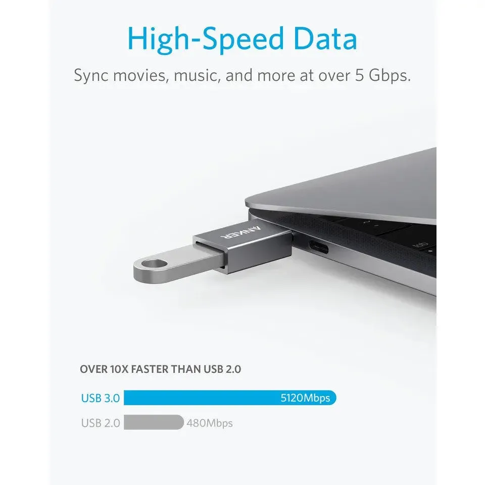 USB C to USB 3.0 Adapter (Female) Data Transfer Speed of Up to 5Gbps