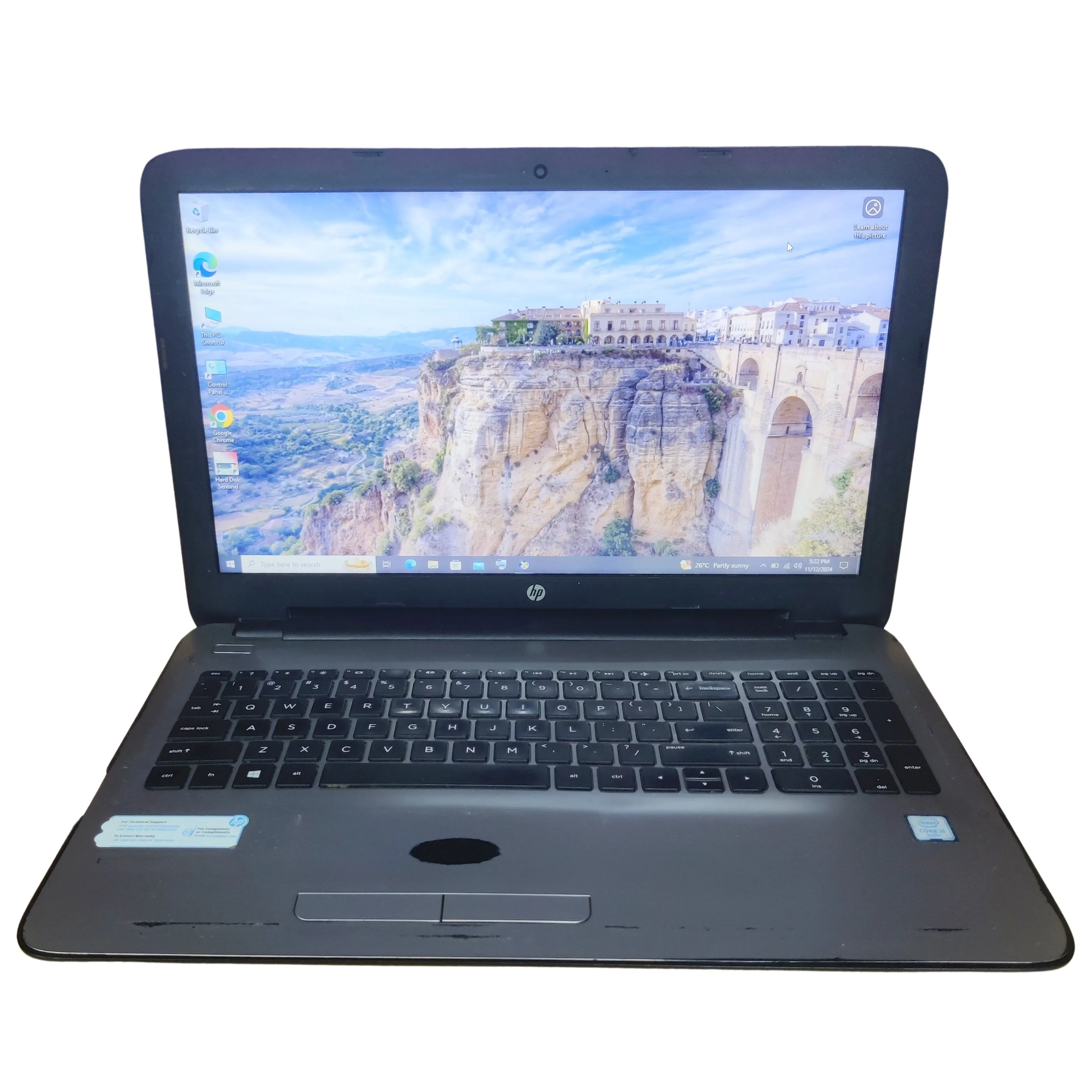 Used HP Notebook 15.6" Intel Core i5 6th Gen 128GB SSD 4GB RAM With Graphics 128MB Silver Laptop