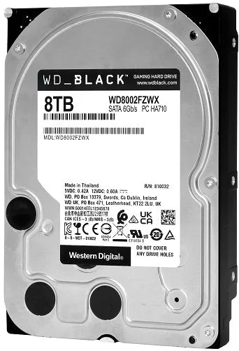 WD 8TB Black Performance 3.5" SATA - WD8002FZWX