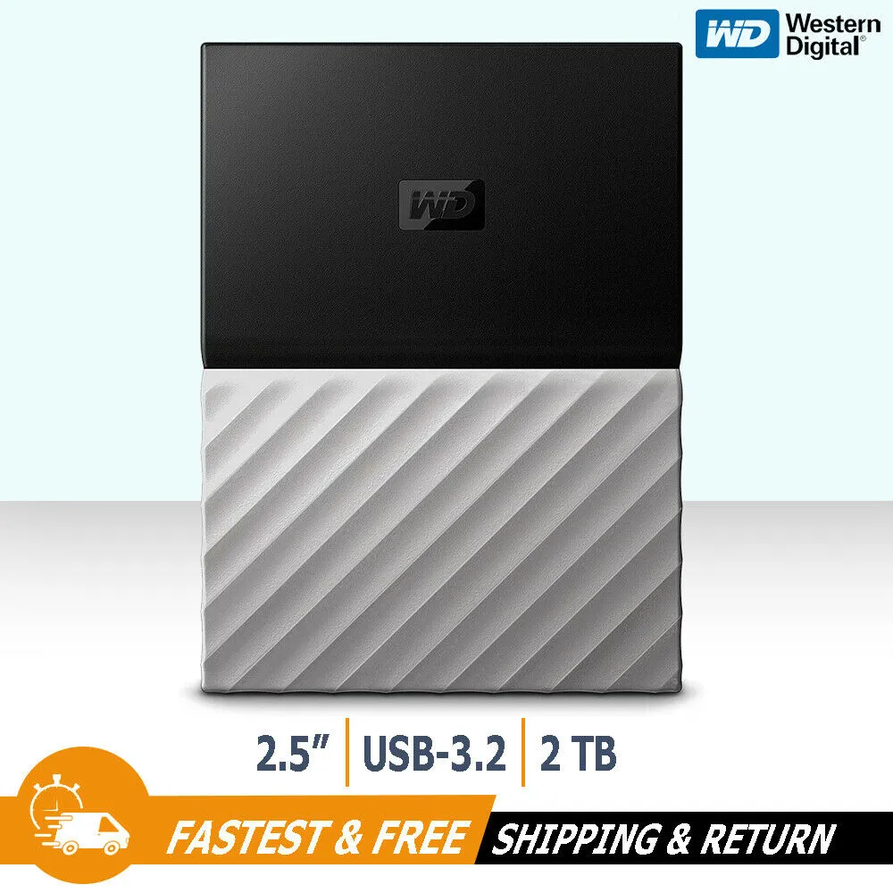 WD My Passport Ultra 2TB Portable External Hard Drive USB 3.0 HDD WDBFKT0020BGY