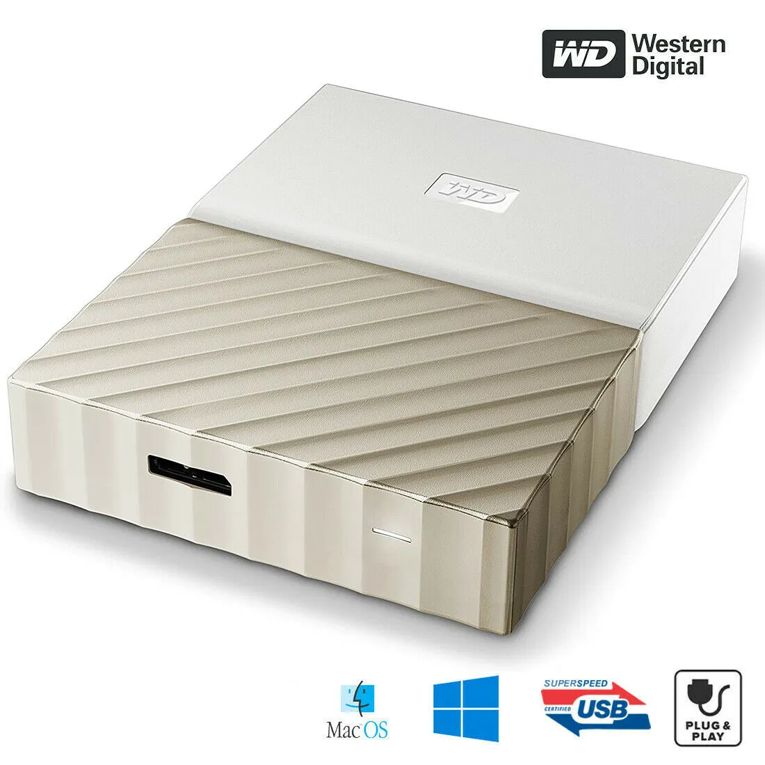 WD My Passport Ultra 4TB Portable External Hard Drive USB 3.0, WDBFKT0040BGD